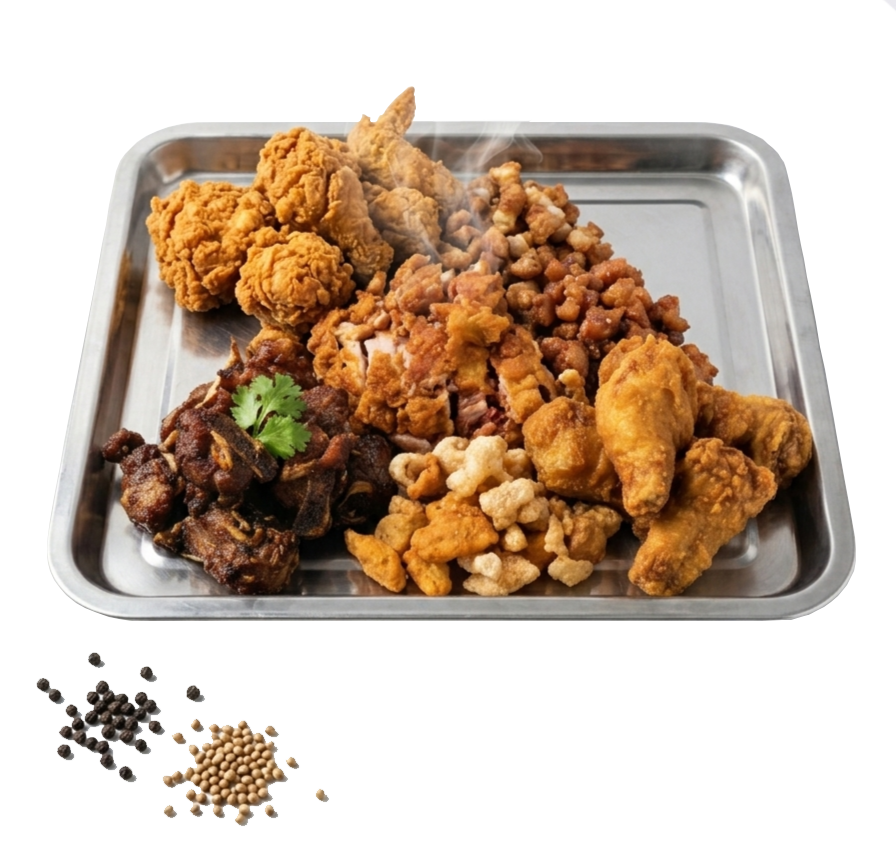 สามเกลอ ไก่ หมู วัว ทอด เมนูขายดีพรีเมียม